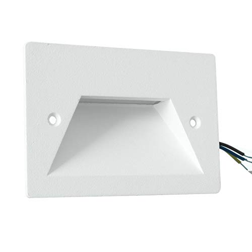 Foco LED empotrable de 3 W para caja 503 220 V aplique luz suave para exterior IP65 lámpara de pared blanca gris (blanco - luz natural)