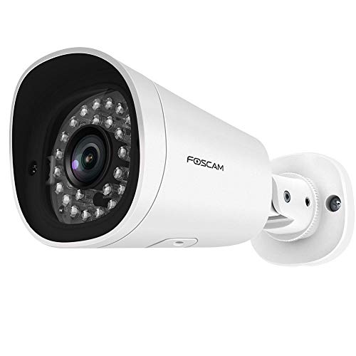 Foscam G2EP - Cámara de vigilancia IP (2 Mpx, Full HD, PoE, visión Nocturna, con Memoria para Tarjetas Micro SD, protección IP66), Color Blanco