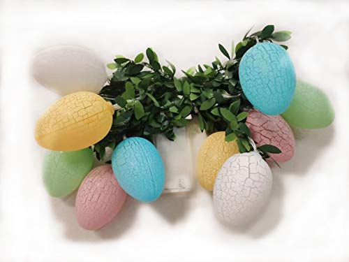 Guirnalda luminosa en forma de huevo de hoja de planta de Pascua, LED en forma de huevo de Pascua, utilizada para decoración de dormitorio, interior y exterior.