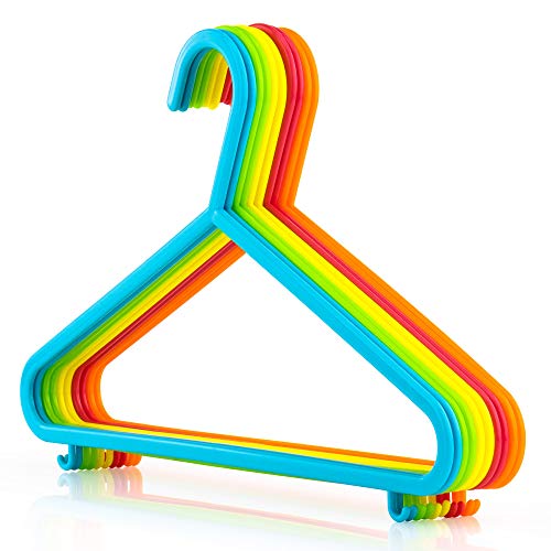 Hangerworld - Perchas para Niños (29 cm) Pantalones, Plástico. Colores Mixtos -10 Unidades