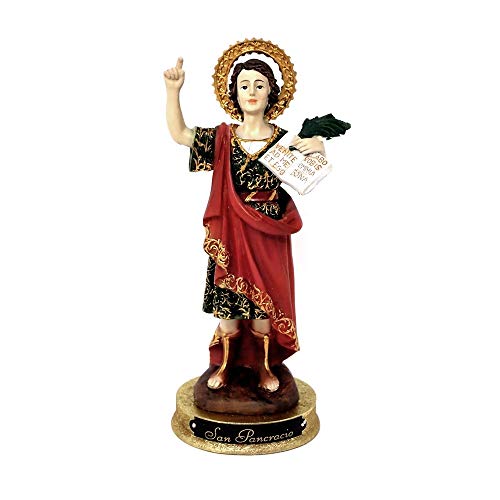 Inmaculada Romero IR Figura San Pancracio Imagen 15Cm. Adorno Resina Peana Nombre Decoración