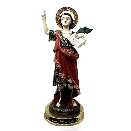 Inmaculada Romero IR Figura San Pancracio Imagen 15Cm. Adorno Silueta Resina Peana Decoración