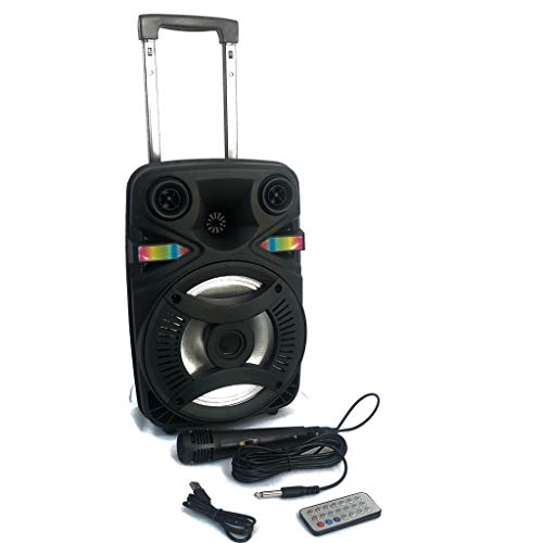 Max Star Altavoz Portátil Bluetooth Trolley Mando y Micrófono Incluido MS-1700 LED Karaoke