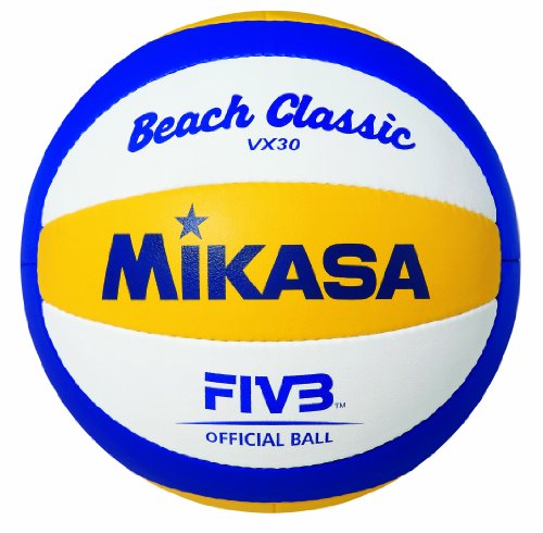 MIKASA VX30 Mikasa VX-30 - Balón de Voleibol, Color Azul/Amarillo / Blanco, Talla 5, Amarillo, 5