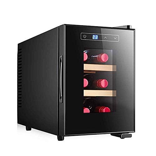 Mini refrigerador para Vino Tinto, refrigerador para Vino y Bebidas de 23 litros, Mango Oculto con luz LED, bajo Consumo de energía silencioso, Ahorro de energía