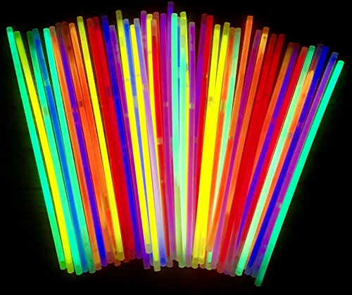 molinorc | 50 Mutila luminiscente varillas | pulseras | Glow Stick | Party luces | Neon Rojo Amarillo Verde Rosa Naranja Azul | Premium luces, Leuchten Eternidad | Deutsche Marca Express Envío BRD