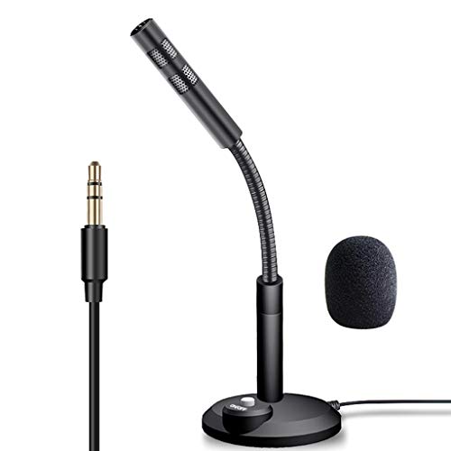 N/A. Micrófono de escritorio USB de 3,5 mm para juegos en vivo, micrófono antiruido, micrófono de PC, micrófono de estudio de voz y micrófono condensador