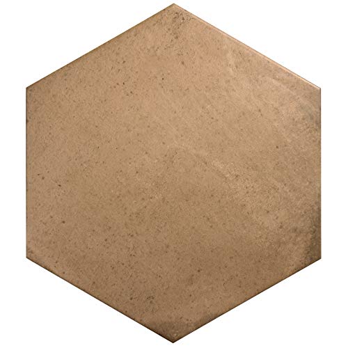 Nais Cerámica para suelos y paredes Colección Terra 29,2x25,4 cm -Caja de 1 m2 (18 Piezas), Hexagon Clay