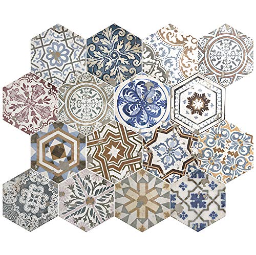 Nais Cerámica para suelos y paredes Colección Terra 29,2x25,4 cm -Caja de 1 m2 (18 Piezas), Hexagon Opera