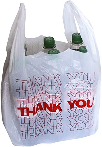 NASS® Bolsa de transporte Thank You (blanco), bolsa de transporte para camisas, bolsa de plástico, 54 x 28 + 12 cm, 24 my, 15 litros, 200 unidades