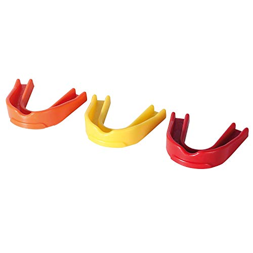 OPTIMUM de mouthguards Multi-X (Pack de 6), 2 Amarillo, 2 Rojo, 2 Naranja, SNR