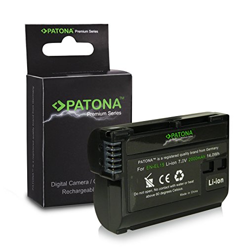 PATONA EN-EL15, Bateria Li-Ion 7V 2000mAh Premium Para Nikon, negro
