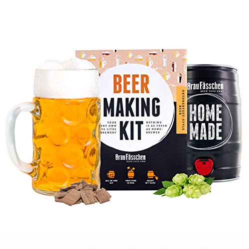 Regalos Originales Kit para elaborar Cerveza Estilo Oktoberfest en Casa - Producto de Alemania - Disfruta tu cerveza en sólo 7 días - Brewbarrel Braufässchen