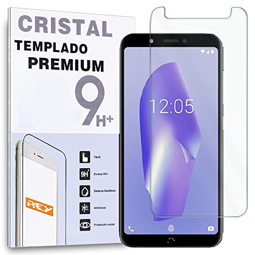 REY - Protector de Pantalla para BQ AQUARIS C - VSMART Joy 1, Cristal Vidrio Templado Premium