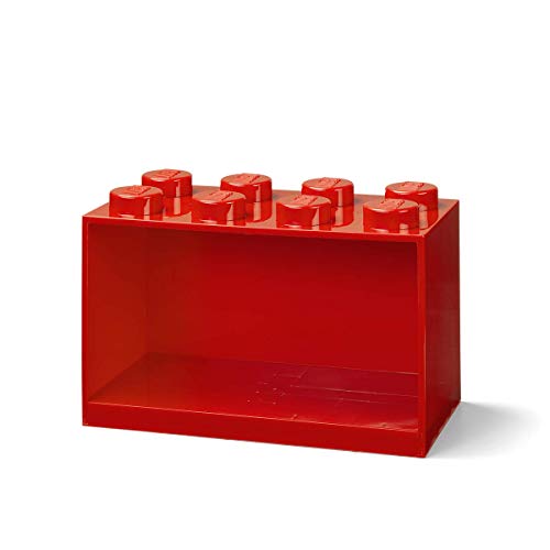 Room Copenhagen Estantería de Bloques Lego 8 Elementos, Rojo, roja, 8 ladrillo