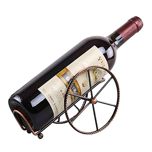 SBDLXY Estante de Vino Creativo Europeo Decoración Moda Hierro Titular de Vino Gabinete de Vino Suministros de decoración Escritorio Bronce Clásico Cañón Antiguo 1 Botella Titular de Vino