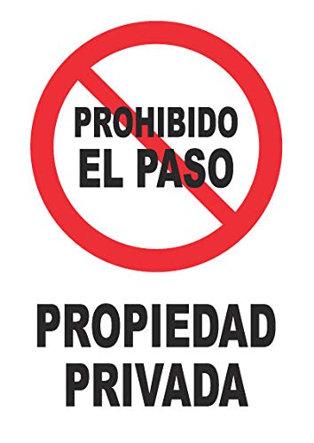 Señal propiedad privada – PVC 0,7mm – 21 x 30 cm – cartel señal prohibido