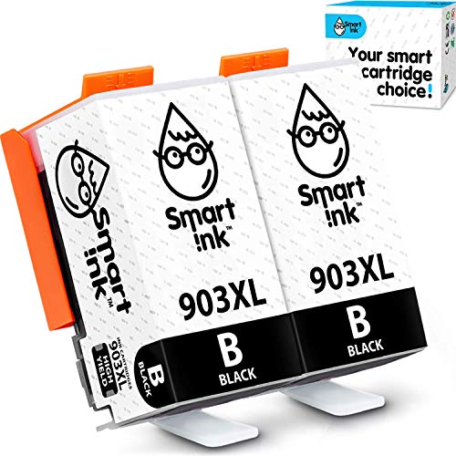 Smart Ink Reemplazo Compatible del Cartucho de Tinta para HP 903 XL 903XL High Yield 2 Pack (Black XL) con tecnología de chip avanzado Cartuchos para HP OfficeJet Pro 6950 6960 6970 Impresora
