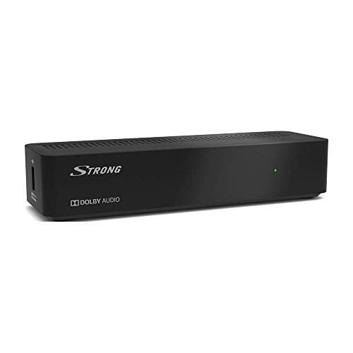 STRONG SRT8213 - Decodificador TDT Full HD -DVB-T2 - Compatible con HEVC/H265 - Receptor/sintonizador de TV con función grabadora (HDMI, euroconector, USB, Ethernet Dolby Digital Plus) - Negro