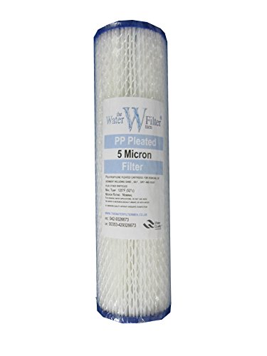 The Water Filter Men 10 Pleated Washable Reusable Sediment Water Filter Cartridge 5 Micron Fits All 10 Water Filter Housings by The Water Filter Men