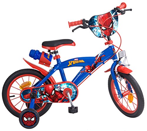 Toims 876 Spiderman Bicicleta para niños, dise&ntilde, tamaño 16" - 5/8 años