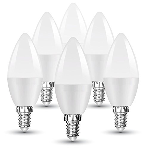 V-TAC Bombillas ZONE LED E14, 5.5W equivalente a 40W, 470 lúmenes, Color: Blanco Natural 4000K, 200° - 6 unidades