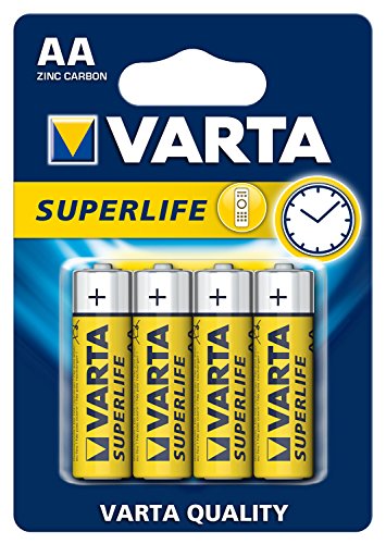 Varta Superlife - Pilas Zinc-Сarbon, 1.5 V, tamaño AA