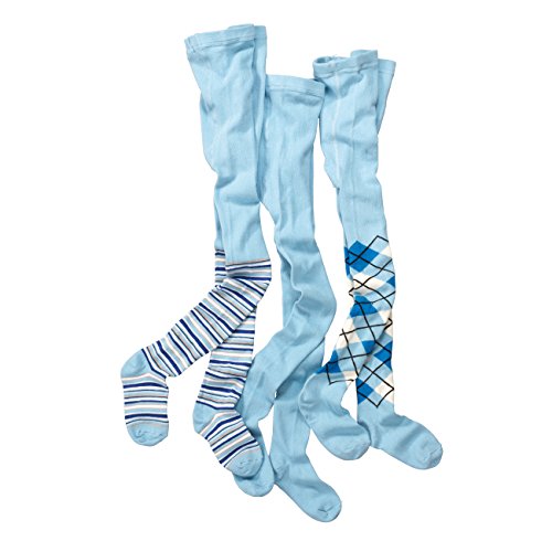 wellyou, niños de medias para niños y niñas Juego de 3, Baby de medias Azul, Alto Porcentaje de algodón azul 134-146 cm