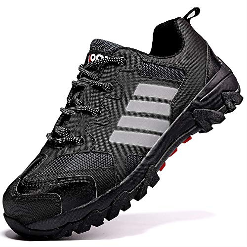 Zapatos de Seguridad para Hombre con Puntera de Acero Zapatillas de Seguridad Trabajo, Calzado de Industrial y Deportiva(B Negro,47 EU)