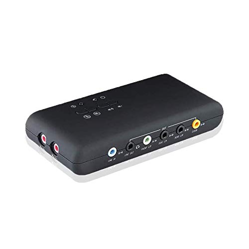 Adwits Tarjeta de Sonido USB Externa de 7.1 Canales con SPDIF Digital Audio para PC portátil de Escritorio, Compatible con Salida DAC Entrada ADC con micrófono Dual, frecuencia de muestreo de 48 KHz