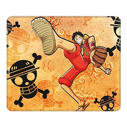 Anime One Piece Monkey D. Luffy Mouse Pad Gaming Office Computer Pc Laptop Liso Durable Rectángulo Gran Base Antideslizante de Goma 10x12 In7.9 x 9.5 pulgadas