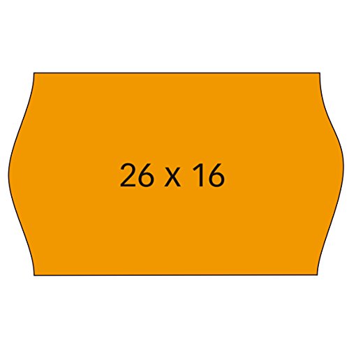 APLI 101719 - Pack de 6 rollos para etiquetadora, color naranja