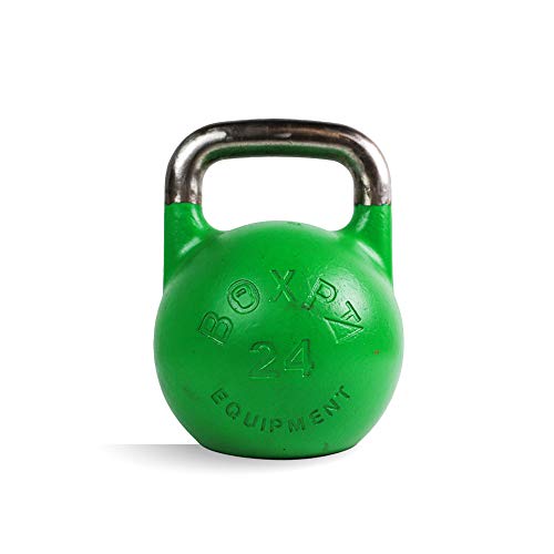 BOXPT equipment Kettlebell de Competición en Hierro Cromado Verde (24kg)