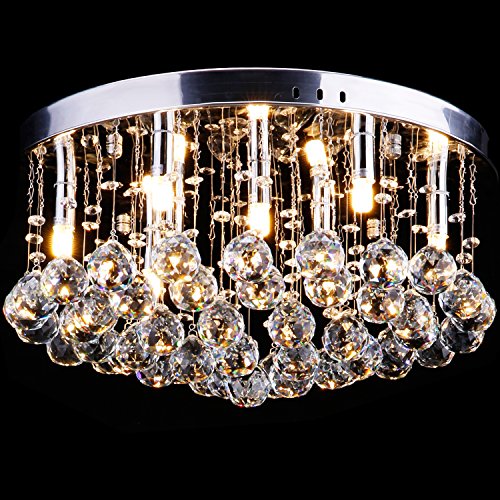 CCLIFE Lámpara Techo de Cristales LED lampara cristal araña lampara cristal colgante, Casquillo G9 x9,40w
