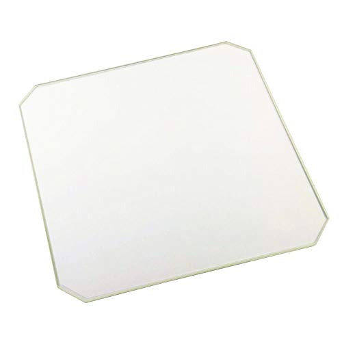 Chamfer - Placa de cristal de borosilicato para impresora 3D CTC, Creality, ANET y Prusa, 220x220x4mm chamfer, 1