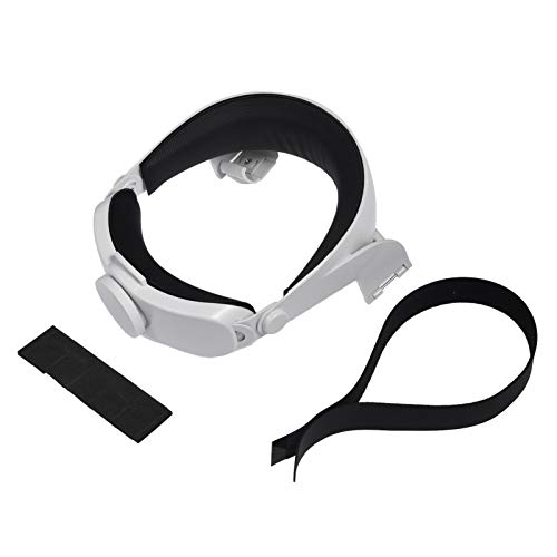 Correa de cabeza ajustable portátil para Oculus Quest 2 VR Reposacabezas de comodidad Correa de almohadilla de espuma, diseño de peso equilibrado, alivia el apretón de la cara, aumenta el soporte