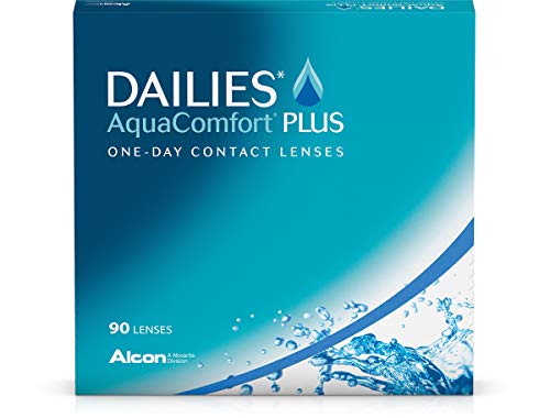 Dailies Aqua Comfort Plus - Lentes de contacto esféricas diarias (R 8.7 / D 14 / -1.5 Diop), Pack de 90 uds.