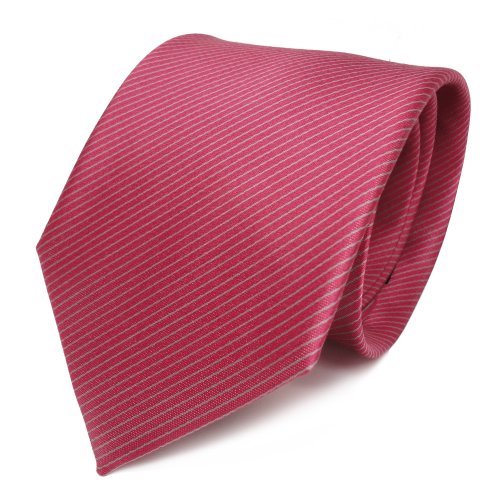 Diseñador corbata de seda - rojo rojo de la rosa gris rayas