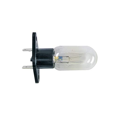 DL-pro - Lámpara para Bauknecht Whirlpool 25 W 240 V como 481913428051 con base de fijación 2 x 6,3 mm para microondas