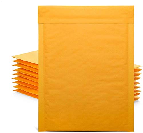 Dyforce 50 Cajas Papel kraft amarillo Sobres Envío 15x23cm 6x9in Sobres acolchados #0 Sobres Envío Sobres Autoadjesivos