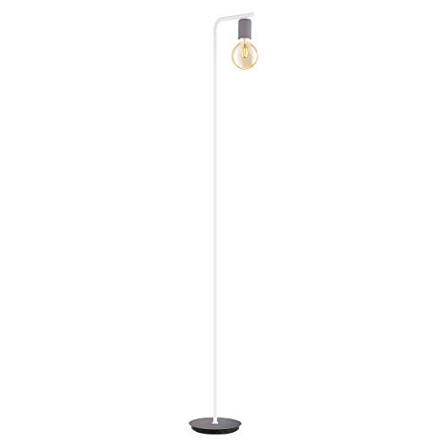 EGLO Adri-P - Lámpara de pie, acero, 12 W, color gris pastel, blanco