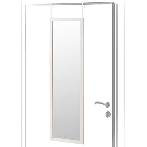 Espejo de Puerta Blanco nórdico de Madera de 35 x 125 cm - LOLAhome