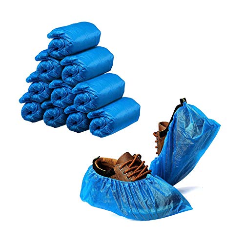 GiantGo - Juego de 100 fundas de zapatos desechables azules para zapatos, protectores de zapatos, para alfombra, piso, lugar de trabajo, interior y exterior, para niños, mujeres y hombres