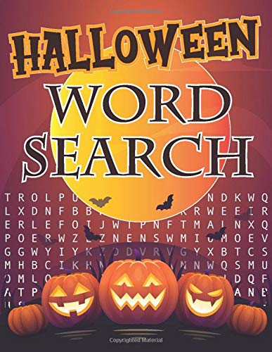Halloween Word Search: 50 Word Find Puzzles Brain Challenge Games Books for adults Halloween-Themed | The Answer Key in the Back | Large Print (Halloween Word Search Adult)