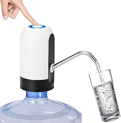 HSIULMY Bomba de botella de agua, carga USB, bomba de agua potable automática, dispensador de agua eléctrico, interruptor de botella de agua para dispensador de botella de agua de 5 galones
