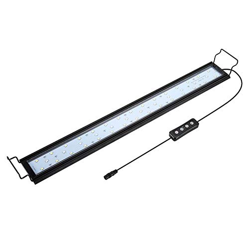 Hygger Aquarium Lighting Lámpara LED para Acuario con Temporizador, Regulable, luz LED con Soporte Ajustable para Plantas de Peces de Acuario de 56-76 cm, 16 W (luz Blanca, Azul y roja)