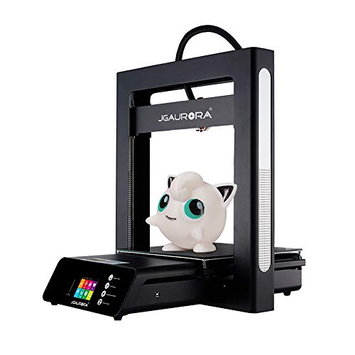 JGAURORA A5S - Impresora 3D industrial, marco de metal negro, cama de impresión flexible, página de inicio para PLA, tamaño de modelo más grande, 305 x 305 x 320 mm