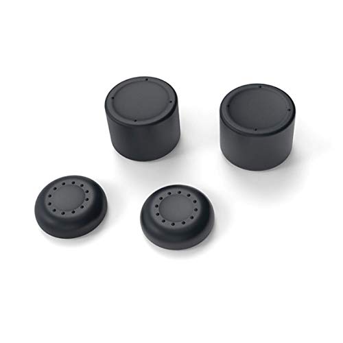 KKAAMYND 4 en 1 Gamepad Rocker Cap Button Caps para PS4 Funda Delgada de Silicona Antideslizante Empuñaduras para el Pulgar Tapa Protectora para PS4, (Negro), Mano de
