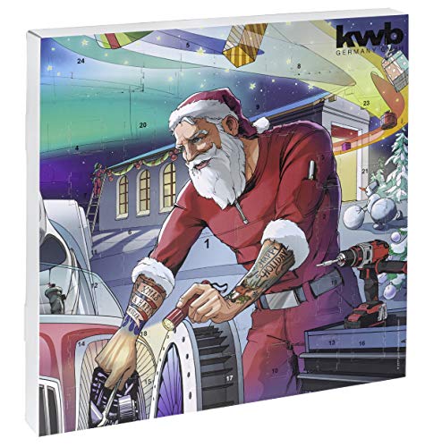 kwb 370139 Adviento edición 2019, el Original Navidad para Hombres, Calendario con Herramientas de Calidad, Incluye Bolsa, gráficos, Grafik