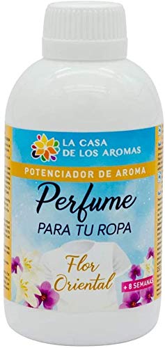 La Casa de los Aromas, Perfume para tu Ropa Aroma Flor Oriental, Potenciador de Aroma para tu ropa, en Lavadora o a Mano, 250ml